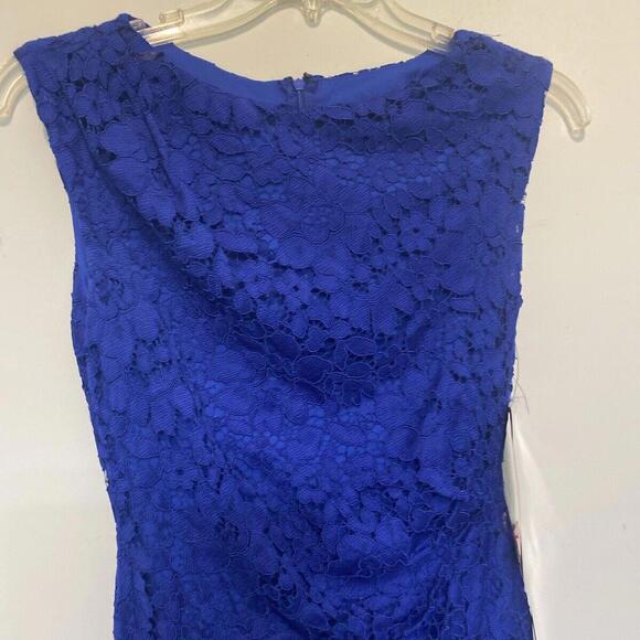 Betsey Johnson Sheath Dress Women's Size 4 Blue Floral Printed Sleeveless - Picture 3 of 13